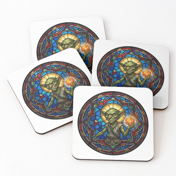 Item preview, Patron Saint of Chaotic Neutral Goblin Stained Glass TTRPG designed and sold by WorldShop17.