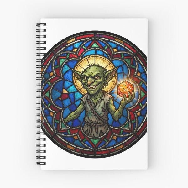 Item preview, Patron Saint of Chaotic Neutral Goblin Stained Glass TTRPG designed and sold by WorldShop17.