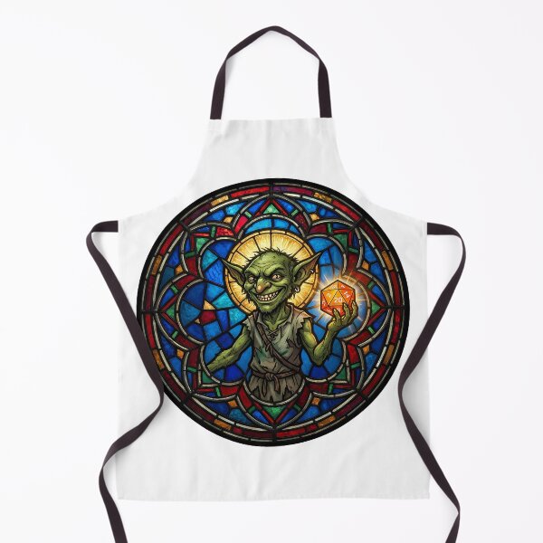 Item preview, Patron Saint of Chaotic Neutral Goblin Stained Glass TTRPG designed and sold by WorldShop17.