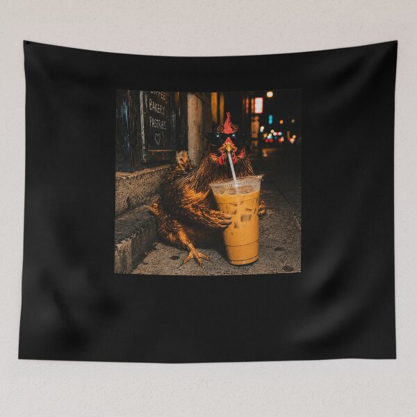 Item preview, Chicken Drinking Iced Coffee  designed and sold by Theaurore.