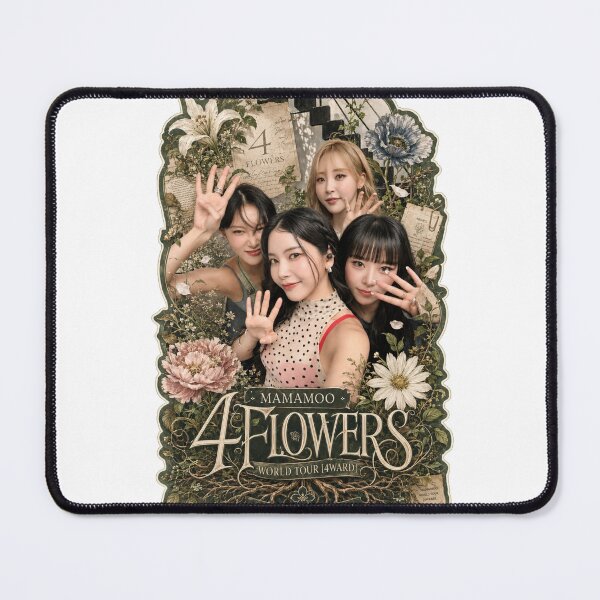 Item preview, MAMAMOO OT4 4 Flowers tour vintage journal aesthetic shirt designed and sold by Valereekmerch.