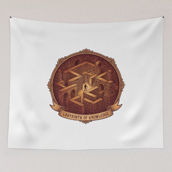 Item preview, Lost in the Stacks Bookshelf Labyrinth designed and sold by ryanguas.