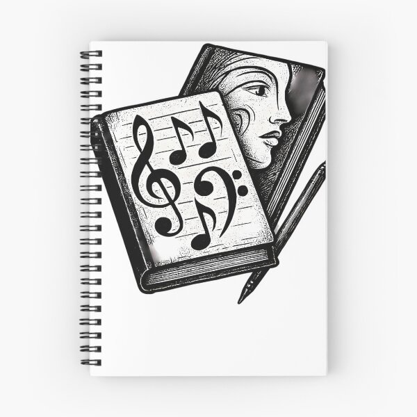 Item preview, Intertwined Music Journals With Abstract Face designed and sold by aradadesigner20.