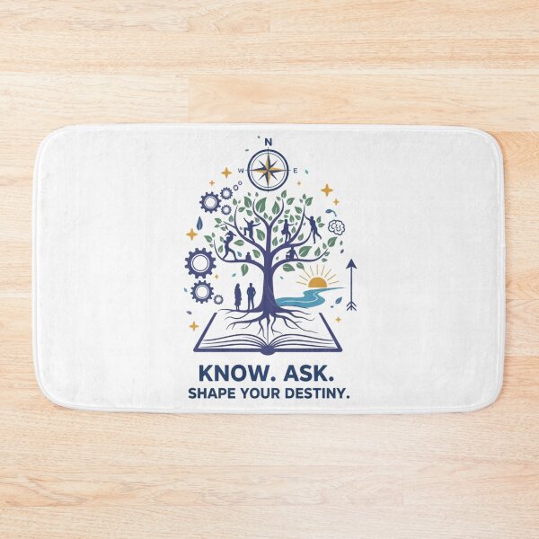 Item preview, Know Ask Shape Your Destiny Tree Book Graphic Typography designed and sold by Exquisite Design Studio „Paculówka”.