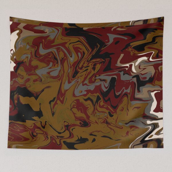 Item preview, Muddy Rain — Abstract Fluid Art in Burgundy, Gold & Black | Original Digital Painting designed and sold by MoonHoneybyImani.