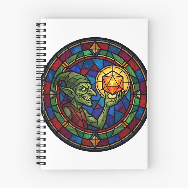 Item preview, Patron Saint of Chaotic Neutral Goblin Stained Glass TTRPG designed and sold by WorldShop17.