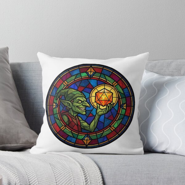 Item preview, Patron Saint of Chaotic Neutral Goblin Stained Glass TTRPG designed and sold by WorldShop17.