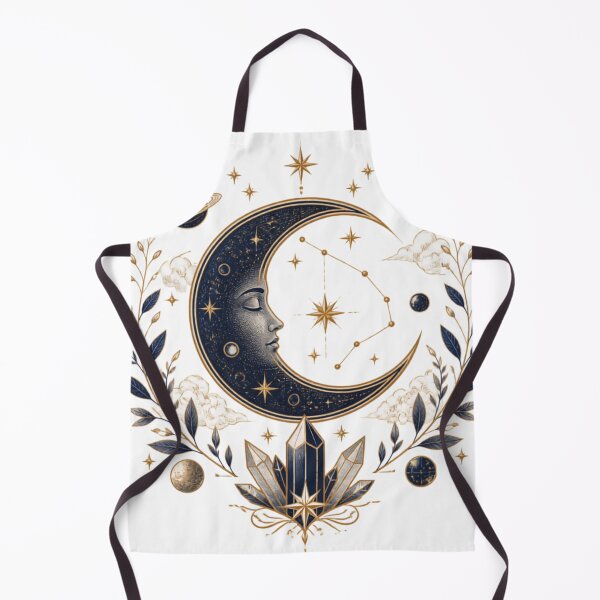 Item preview, Mystic Crescent Moon with Constellations and Celestial Crystals designed and sold by Studio_21.