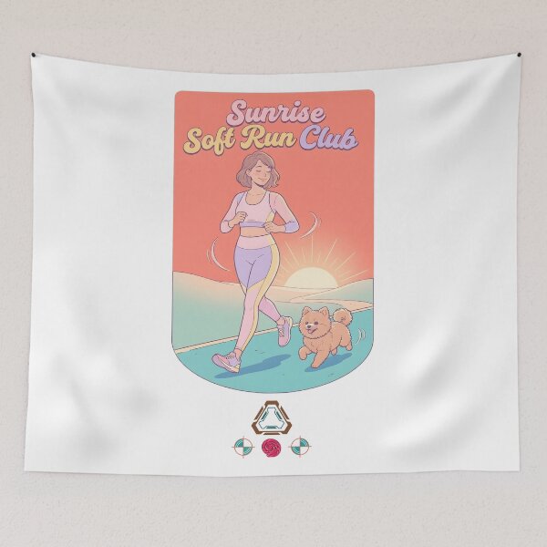 Item preview, Soft Girl Wellness - Morning Run with Dog designed and sold by m-yoga-store.