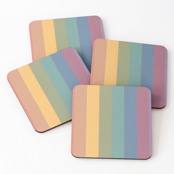 Item preview, Soft autumn colour palette stripe design designed and sold by KLflorals.