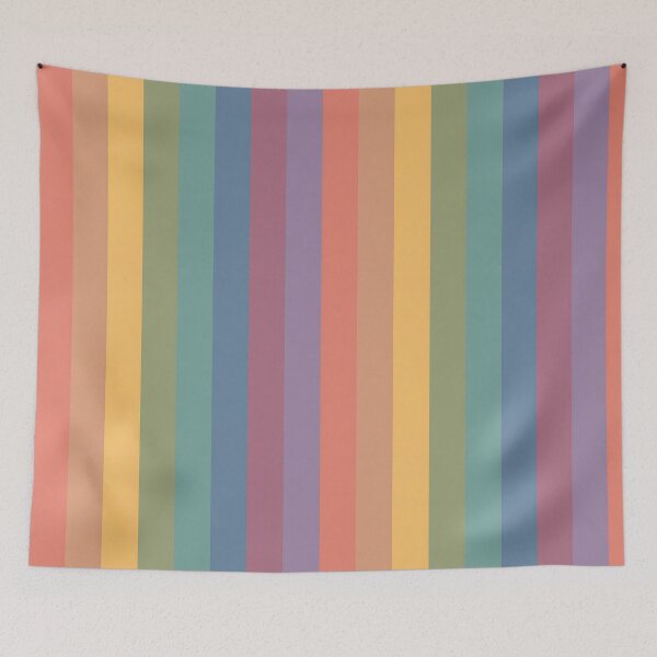 Item preview, Soft autumn colour palette stripe design designed and sold by KLflorals.