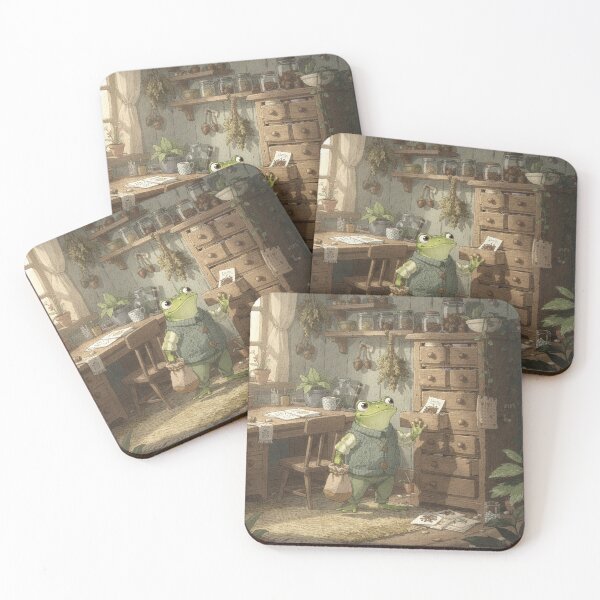 Item preview, Frog Seed Keeper at the Cabinet of Tiny Drawers Cottagecore Art designed and sold by PictorialWhimsy.