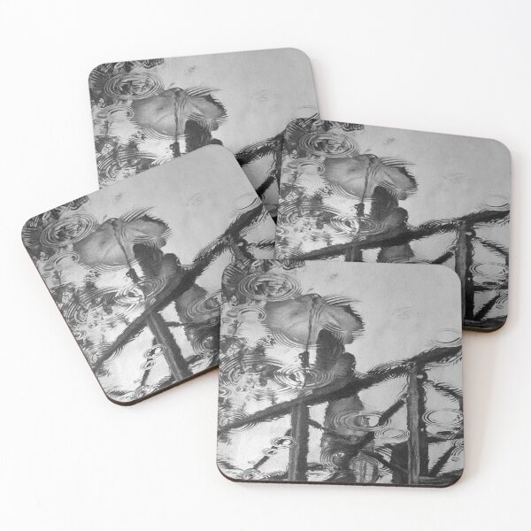 Item preview, Ripples in the Rain – Puddle Reflection Pencil Drawing designed and sold by BoyanVBart.