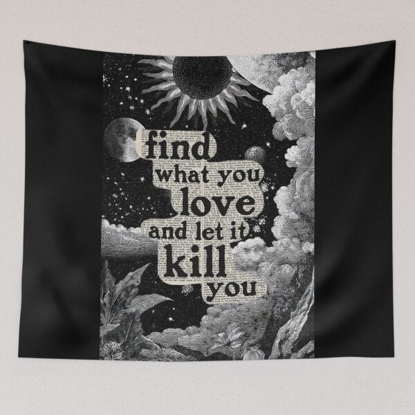 Item preview, Find What You Love And Let It Kill You - Y2K Grunge Collage designed and sold by BubbleStickerStreet.
