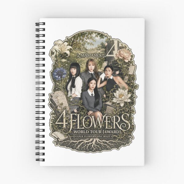 Item preview, MAMAMOO 4 Flowers OT4 vintage Kpop aesthetic gift for Moomoo designed and sold by Valereekmerch.
