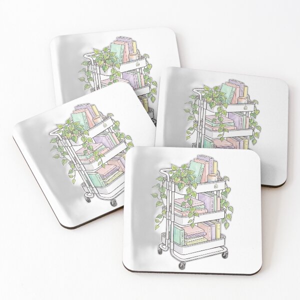 Item preview, Aesthetic Book Cart with Plants designed and sold by ryanguas.
