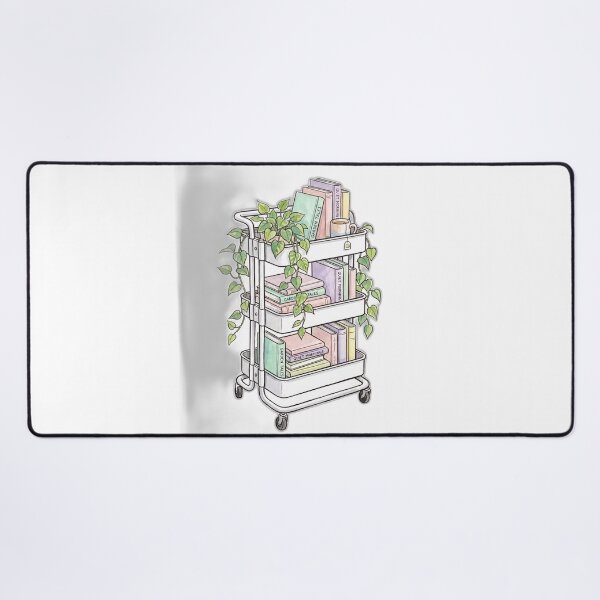 Item preview, Aesthetic Book Cart with Plants designed and sold by ryanguas.