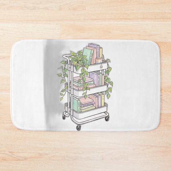 Item preview, Aesthetic Book Cart with Plants designed and sold by ryanguas.