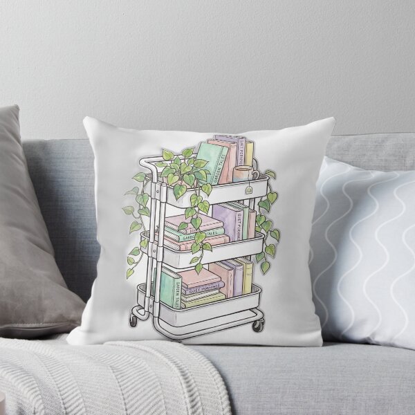 Item preview, Aesthetic Book Cart with Plants designed and sold by ryanguas.