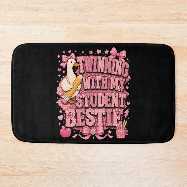 Item preview, Twinning With My Student Bestie Shirt, Matching Teacher Student Tee, Pink Coquette Classroom Outfit, Teacher Appreciation Gift designed and sold by THREE LITTLE BEANS.