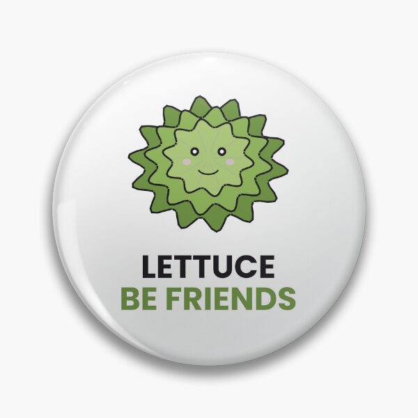 Item preview, Lettuce Be Friends Funny Salad Pun Sticker designed and sold by QuirkyCartel.