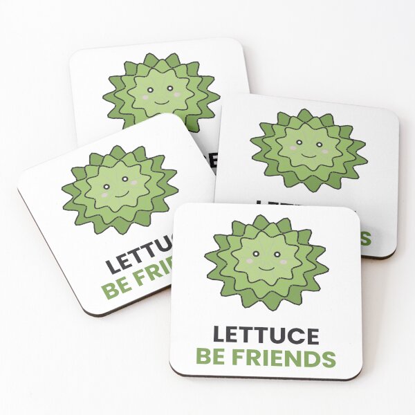 Item preview, Lettuce Be Friends Funny Salad Pun Sticker designed and sold by QuirkyCartel.