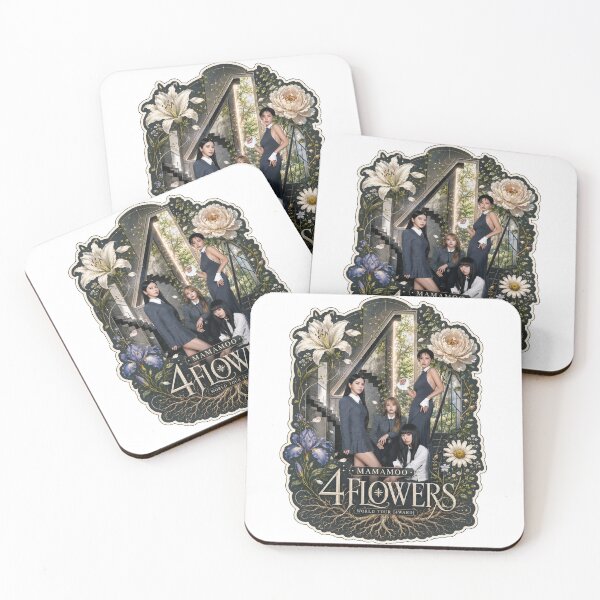 Item preview, MAMAMOO 4 Flowers vintage scrapbooking aesthetic sticker pack designed and sold by Valereekmerch.