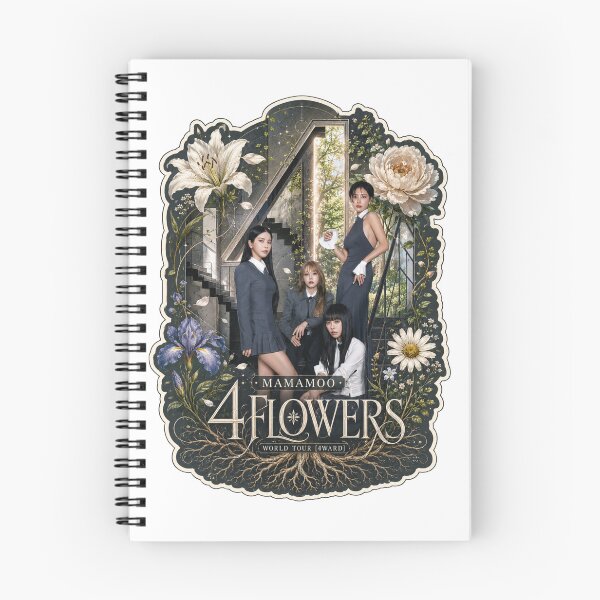 Item preview, MAMAMOO 4 Flowers vintage scrapbooking aesthetic sticker pack designed and sold by Valereekmerch.