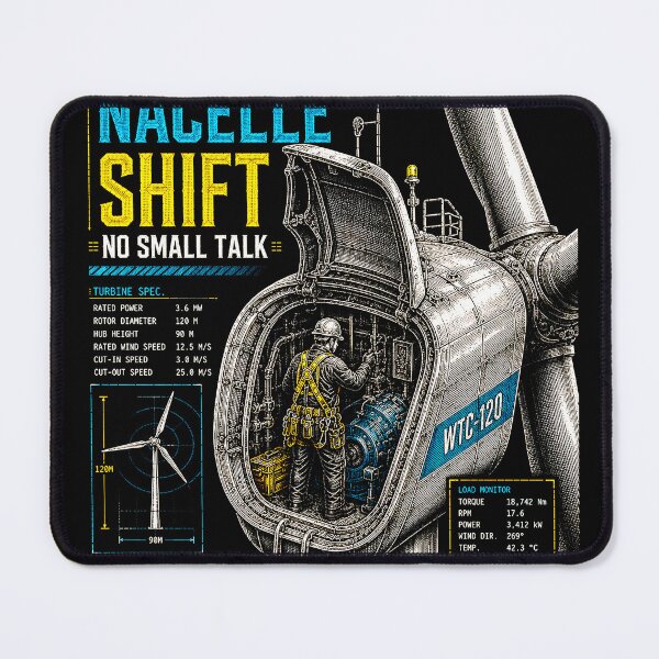 Item preview, Nacelle Shift No Small Talk Wind Turbine Technician designed and sold by RoyalOrderGallery.