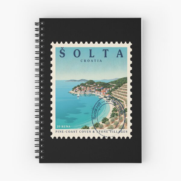 Item preview, Šolta Croatia Pine Coast Stone Harbor Stamp Sticker designed and sold by stickercuffs.