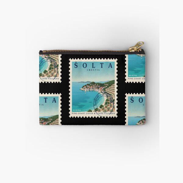 Item preview, Šolta Croatia Pine Coast Stone Harbor Stamp Sticker designed and sold by stickercuffs.