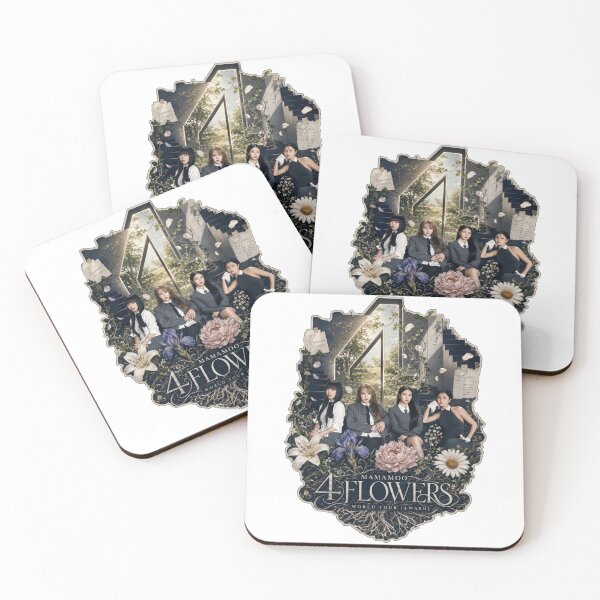 Item preview, MAMAMOO 4 Flowers vintage scrapbooking aesthetic sticker pack designed and sold by Valereekmerch.
