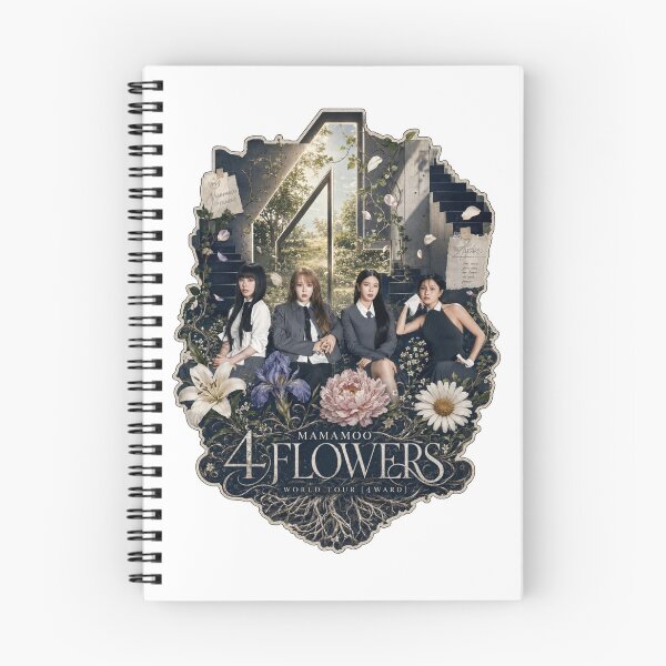 Item preview, MAMAMOO 4 Flowers vintage scrapbooking aesthetic sticker pack designed and sold by Valereekmerch.