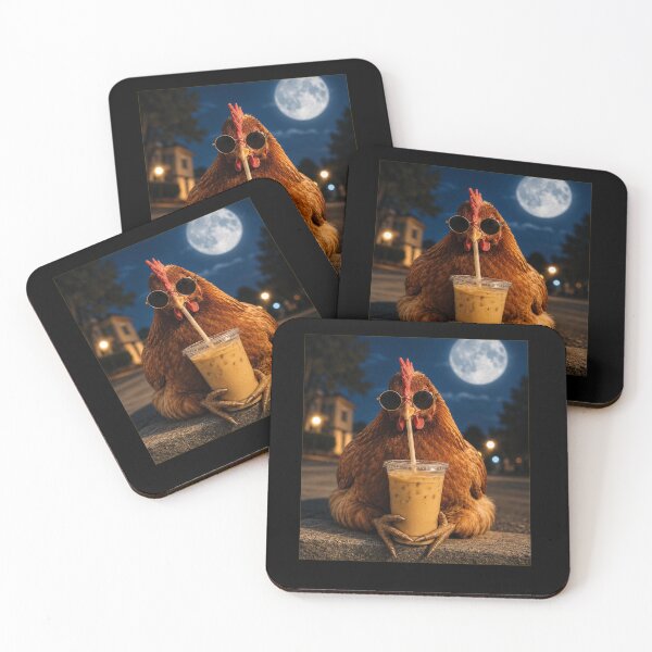 Item preview, Chicken Drinking Iced Coffee designed and sold by Theaurore.