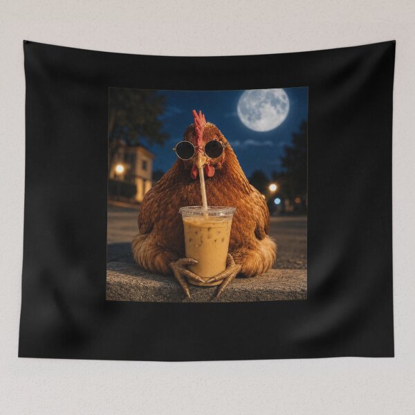Item preview, Chicken Drinking Iced Coffee designed and sold by Theaurore.