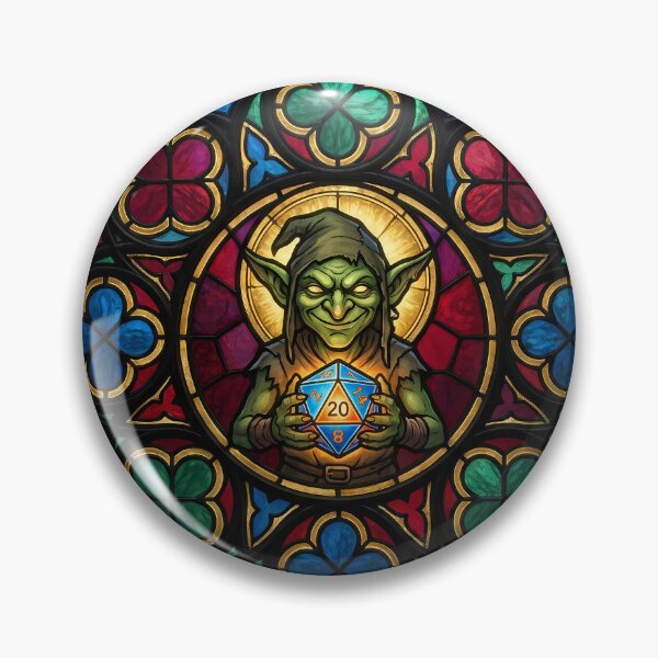 Item preview,  Patron Saint of Chaotic Neutral Goblin Stained Glass TTRPG designed and sold by WorldShop17.