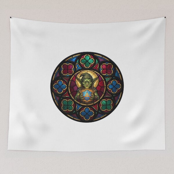 Item preview,  Patron Saint of Chaotic Neutral Goblin Stained Glass TTRPG designed and sold by WorldShop17.