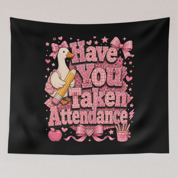 Item preview, Have You Taken Attendance Shirt, Funny Teacher Goose Tee, Pink Coquette Classroom Shirt, Teacher Appreciation Gift designed and sold by THREE LITTLE BEANS.