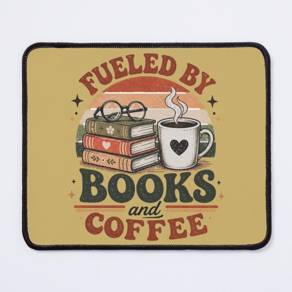 Item preview, Fueled by Books and Coffee Retro designed and sold by StockAnime.