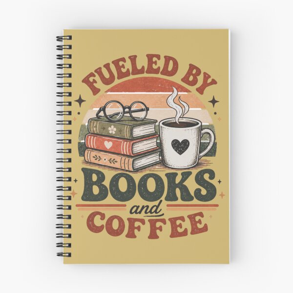 Item preview, Fueled by Books and Coffee Retro designed and sold by StockAnime.