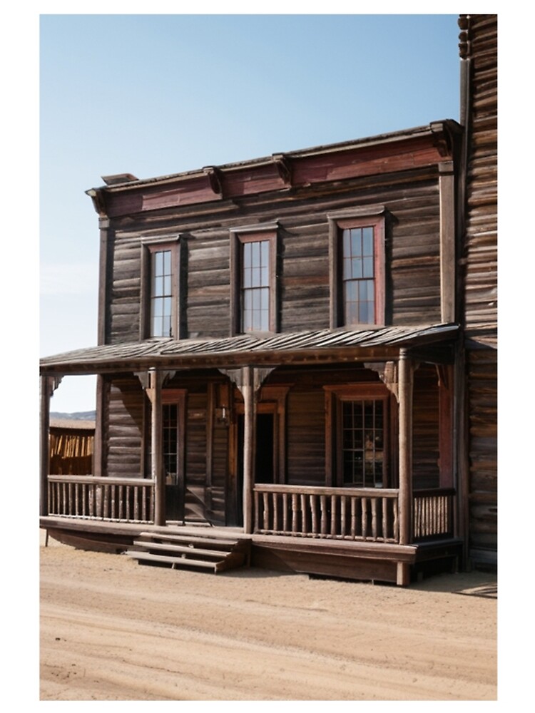 Thumbnail 5 von 5, A-Linien Kleid, Architecture - Typical Western Building, Evocation of Classic Westerns designt und verkauft von Reverso-Design.