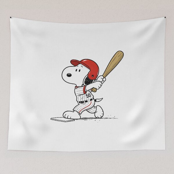 Item preview, Baseball Snoopy Graphic, Vintage Cartoon Batter Design designed and sold by artizallart.