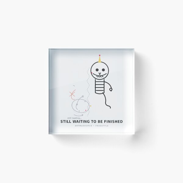 Item preview, Funny Skeleton Line Art T-Shirt | Still Waiting to Be Finished | ArtMashupCo designed and sold by ArtMashupCo.
