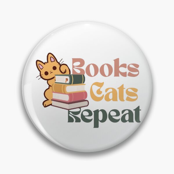 Item preview, Books Cats Repeat – Cute Cat Reading Book Illustration designed and sold by Sondosyazanart.