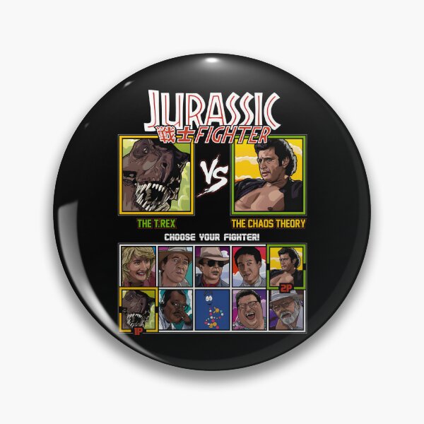 Item preview, Jurassic Park Fighter - T. Rex vs Ian Malcolm The Chaos Theory designed and sold by AnalogAnxiety.