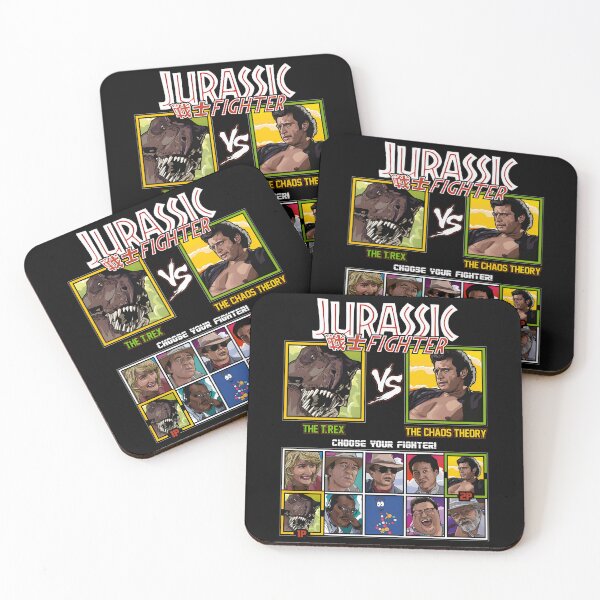 Item preview, Jurassic Park Fighter - T. Rex vs Ian Malcolm The Chaos Theory designed and sold by AnalogAnxiety.