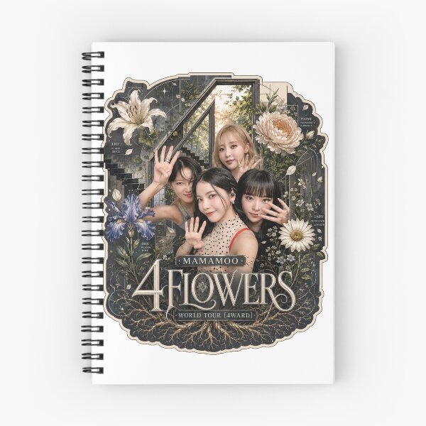 Item preview, MAMAMOO 4 Flowers OT4 vintage Kpop aesthetic gift for Moomoo designed and sold by Valereekmerch.