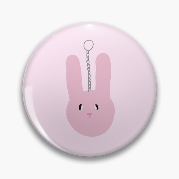 Item preview, Pink Fluffy Bunny Keychain designed and sold by HandStitchedByHannah.