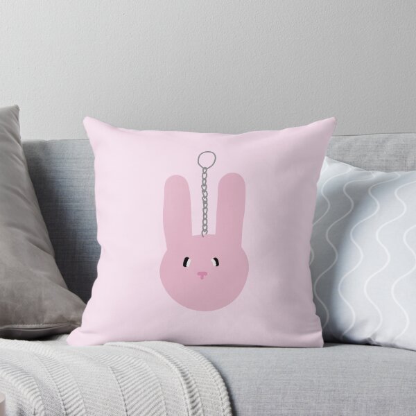 Item preview, Pink Fluffy Bunny Keychain designed and sold by HandStitchedByHannah.