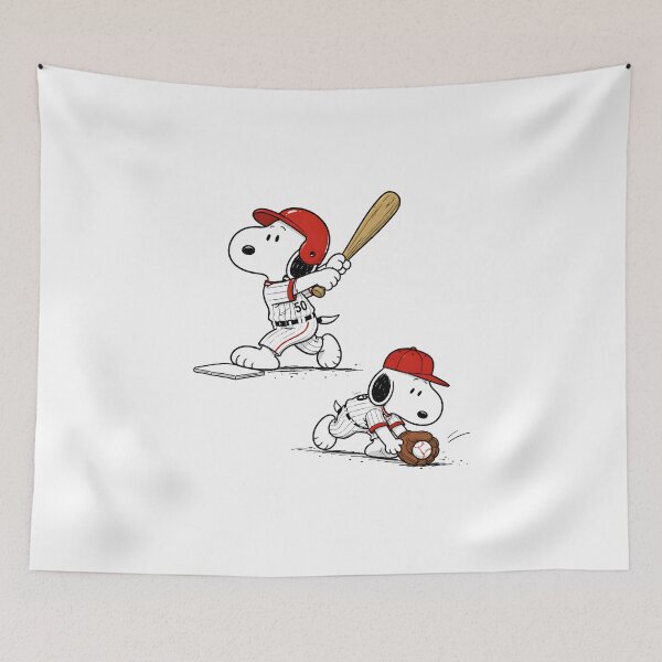Item preview, Baseball Snoopy Vintage Cartoon Batter & Catcher Sports Design designed and sold by artizallart.